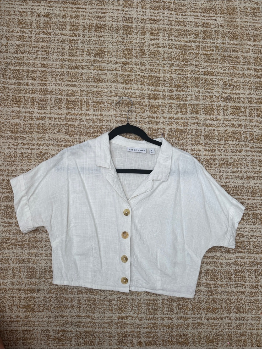 And Now This Lightweight White Linen Button-Up Shirt